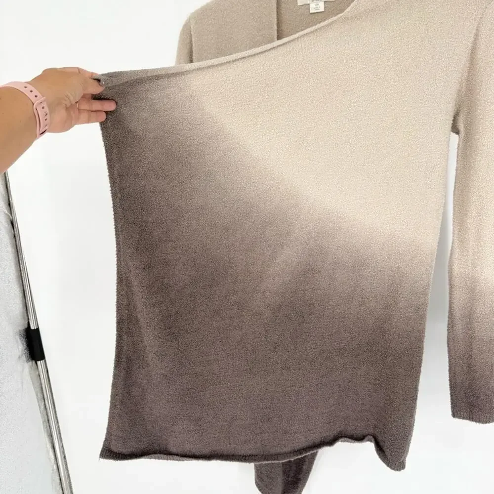 Barefoot Dreams Bamboo Chic Lite Ombre Calypso Wrap Cardigan S/M Style 436 Brown